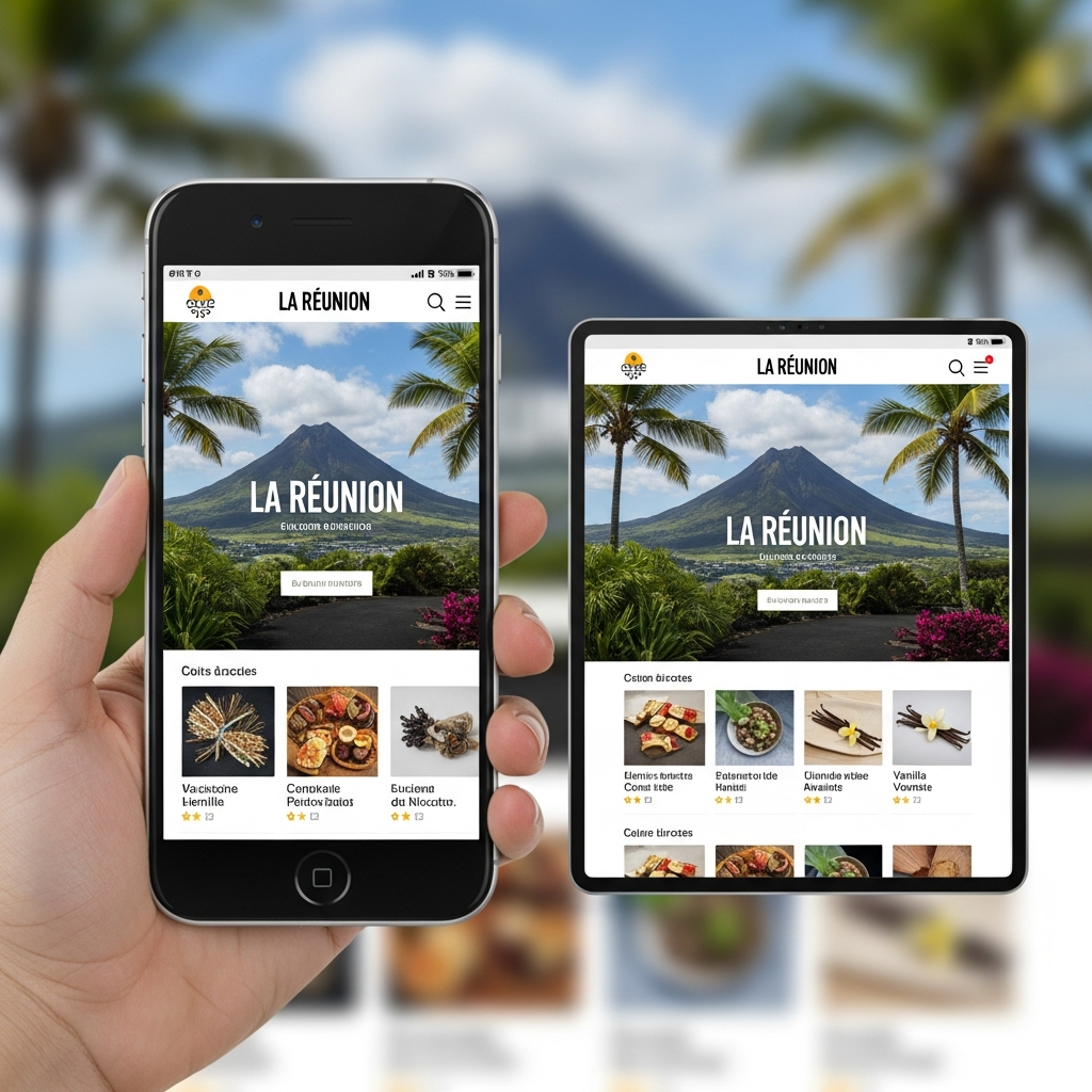 Site e-commerce mobile responsive à La Réunion